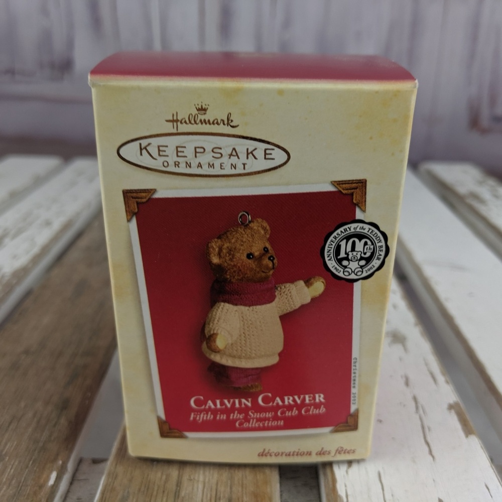 Hallmark keepsake ornament xmas tree Calvin bear C